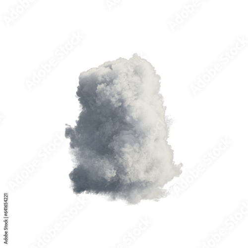 Cloud isolated transparent background 3d rendering 