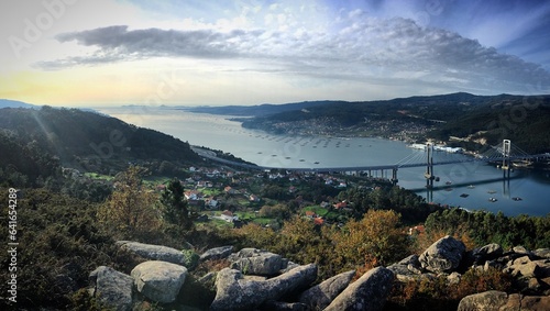 Wallpaper Mural Landscape with ocean and mountains in Vigo, Spain, December 2018 Torontodigital.ca