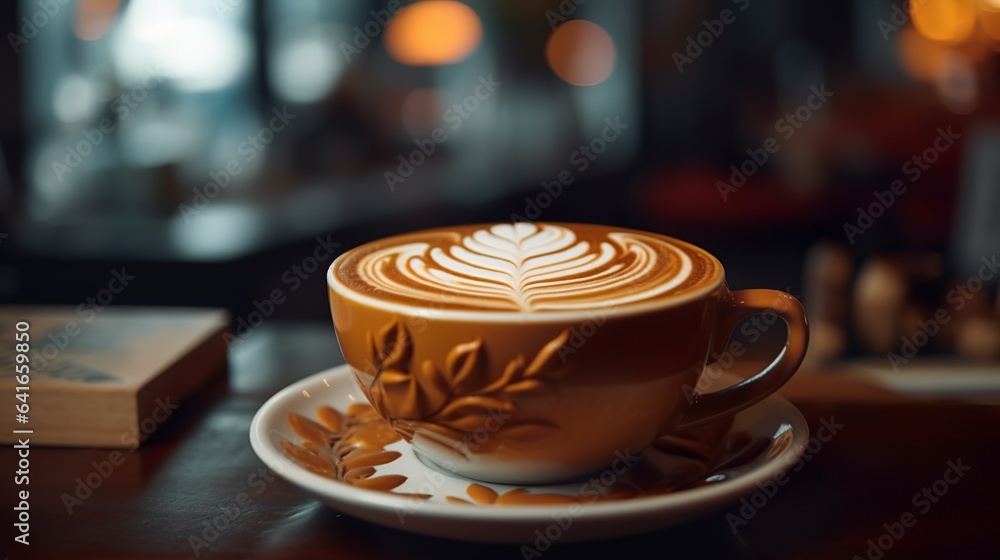 Cappuccino from specialty coffee beans, latte art Cappuccino from specialty coffee beans, latte art