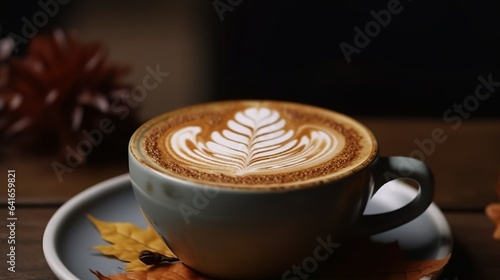 Cappuccino from specialty coffee beans  latte art