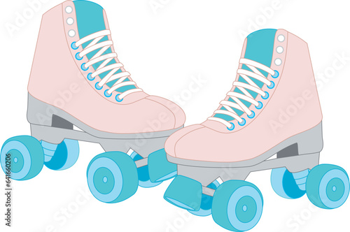 pink roller skate