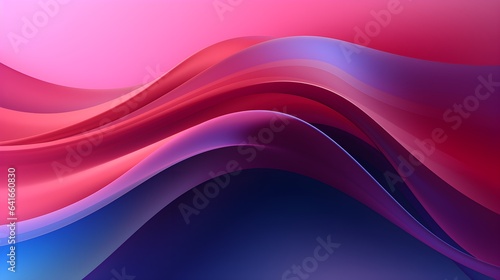 colorful abstract background with many waves in the colors pink and blue, in the style of shaped canvas, dark purple and light crimson, abstraction-création