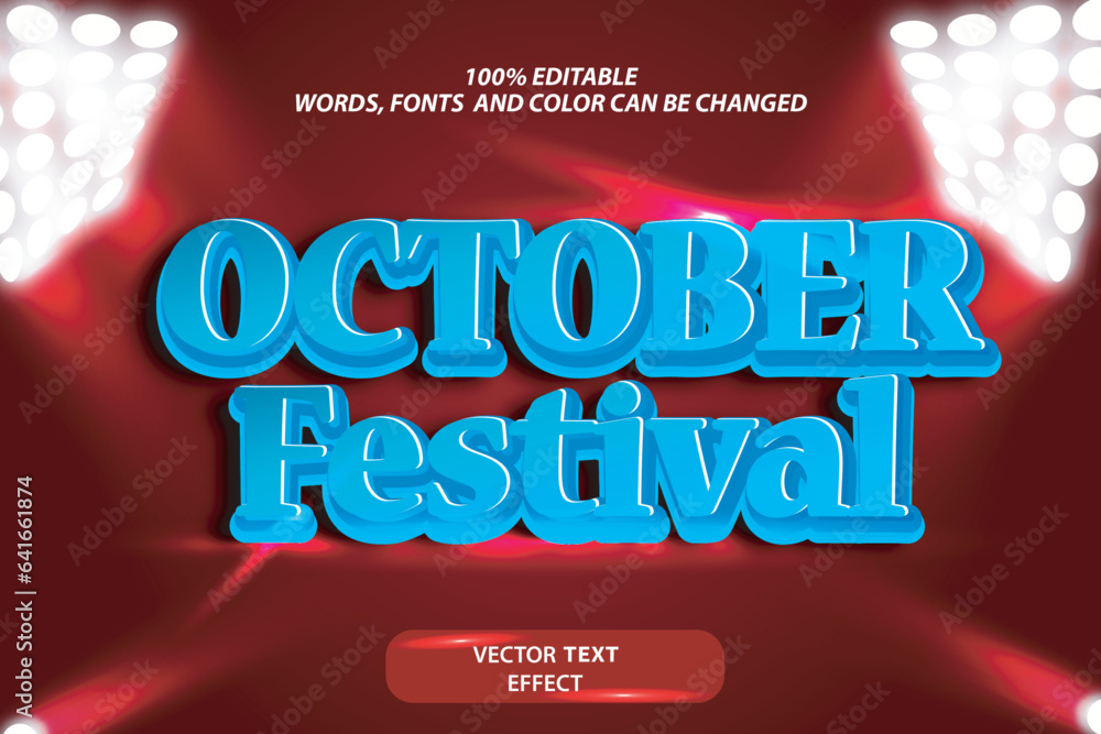 Template Oktoberfest party festival editable text effect vector design. for celebrations in October, Halloween, beer parties and other celebrations