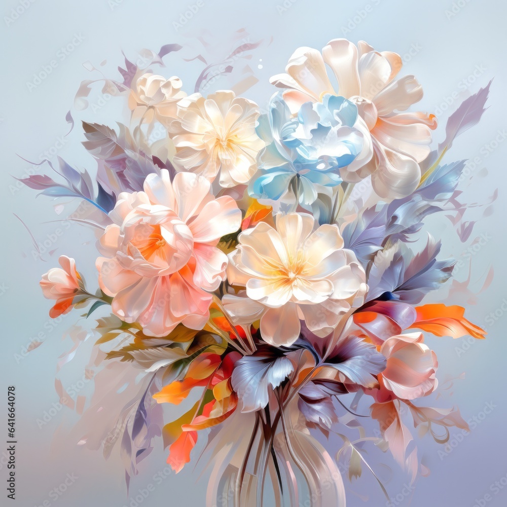A vibrant watercolor painting of flowers, captured in all its delicate beauty, captures the raw essence of nature's artistic petals A vibrant watercolor painting of flowers, captured in all its delicate beauty, captures the raw essence of nature's artistic petals
