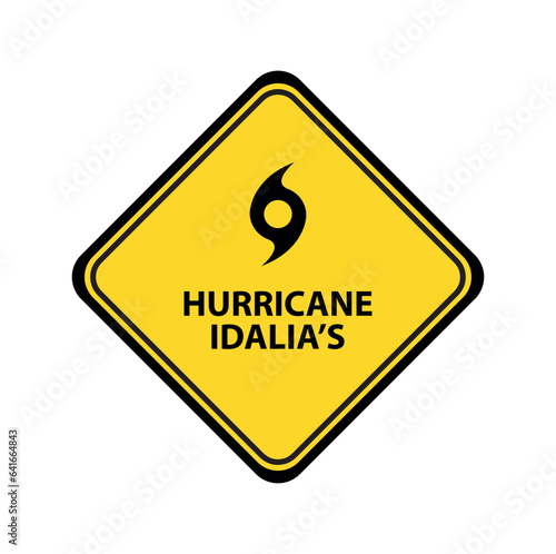 hurricane season sign on cloudy background	