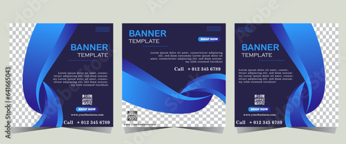 Social Media Post template, Business marketing and seminar webinar and social media post, concept design. online marketing promotion banner. 