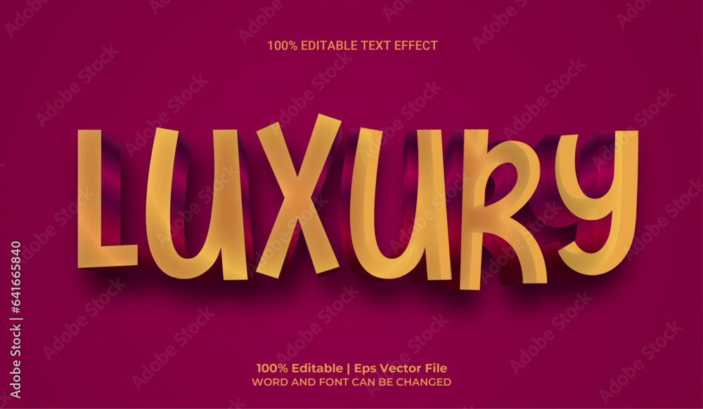 Luxury gold3d editable premium vector text effect Luxury gold3d editable premium vector text effect