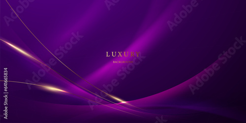 purple abstract background with luxury golden elements vector illustration