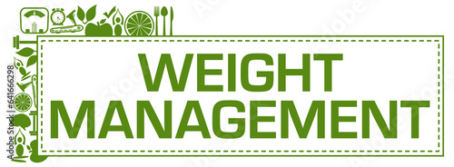 Weight Management Green Health Symbols Corner Top Left Horizontal 