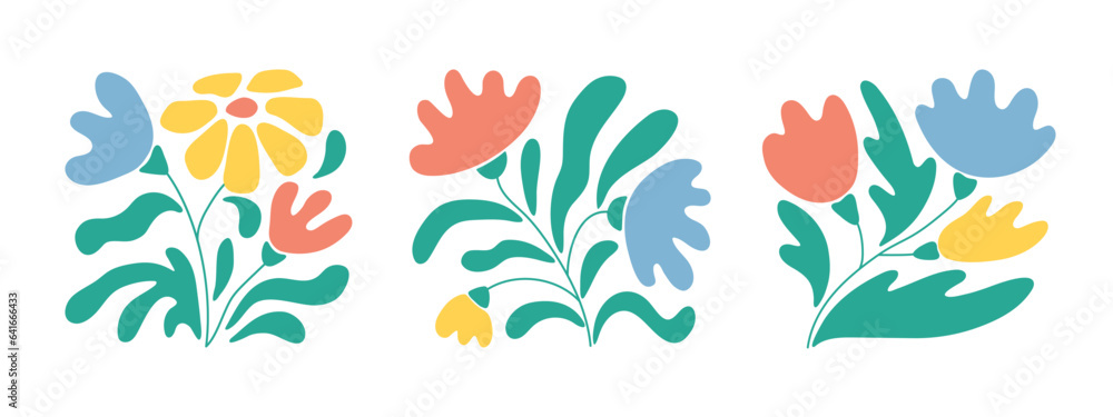 Flowers,organic trendy modern naive floral shape,botanical groovy simple aesthetic plant.Hand-drawn minimal style,abstract boho summer naive decor.Isolated.Vector illustration Flowers,organic trendy modern naive floral shape,botanical groovy simple aesthetic plant.Hand-drawn minimal style,abstract boho summer naive decor.Isolated.Vector illustration