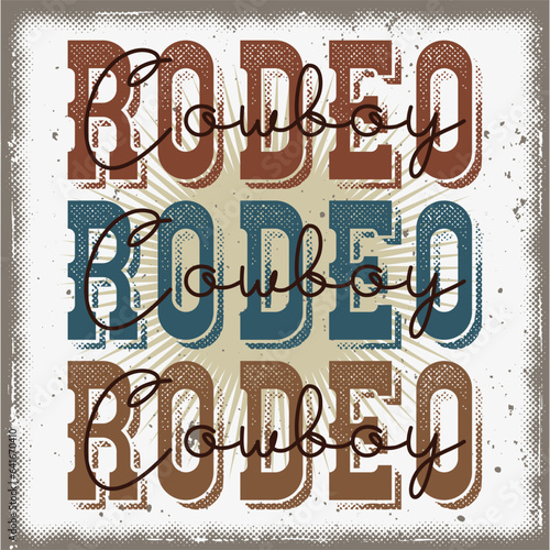 Rodeo Cowboy Vintage S-hirt design