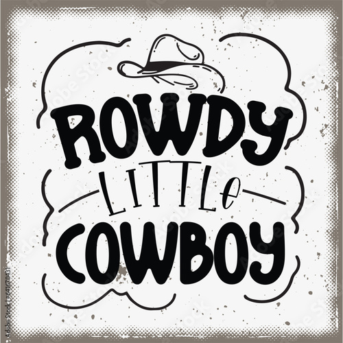 Rowdy Little Cowboy Toddler T Shirt, Boy Shirt, Kids Clothes for Boys, Cowboy Shirt