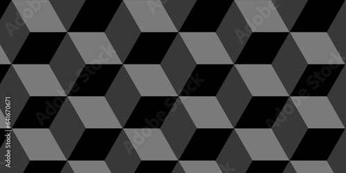 Abstract black and gray style minimal blank cubic. Geometric pattern illustration mosaic, square and triangle wallpaper. 