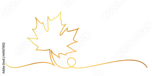 maple leaf line art style. autumn element vector
