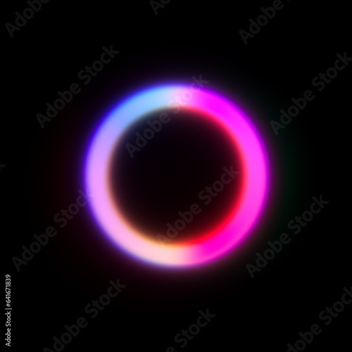 Ring abstract torus shape on a black background.