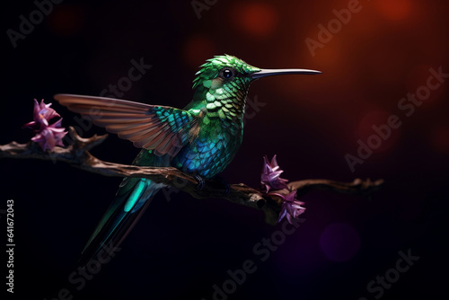 hummingbird on a branch © lovephotos
