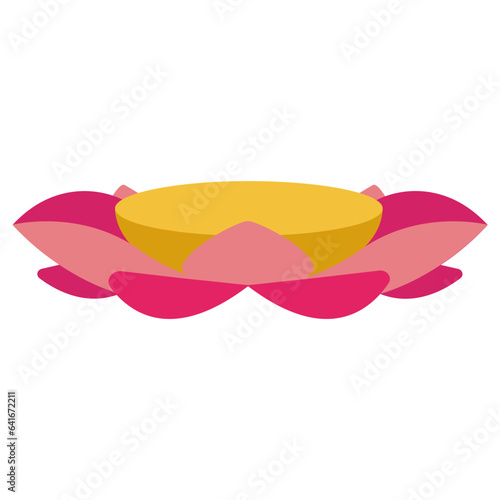 Lotus base flat illustration