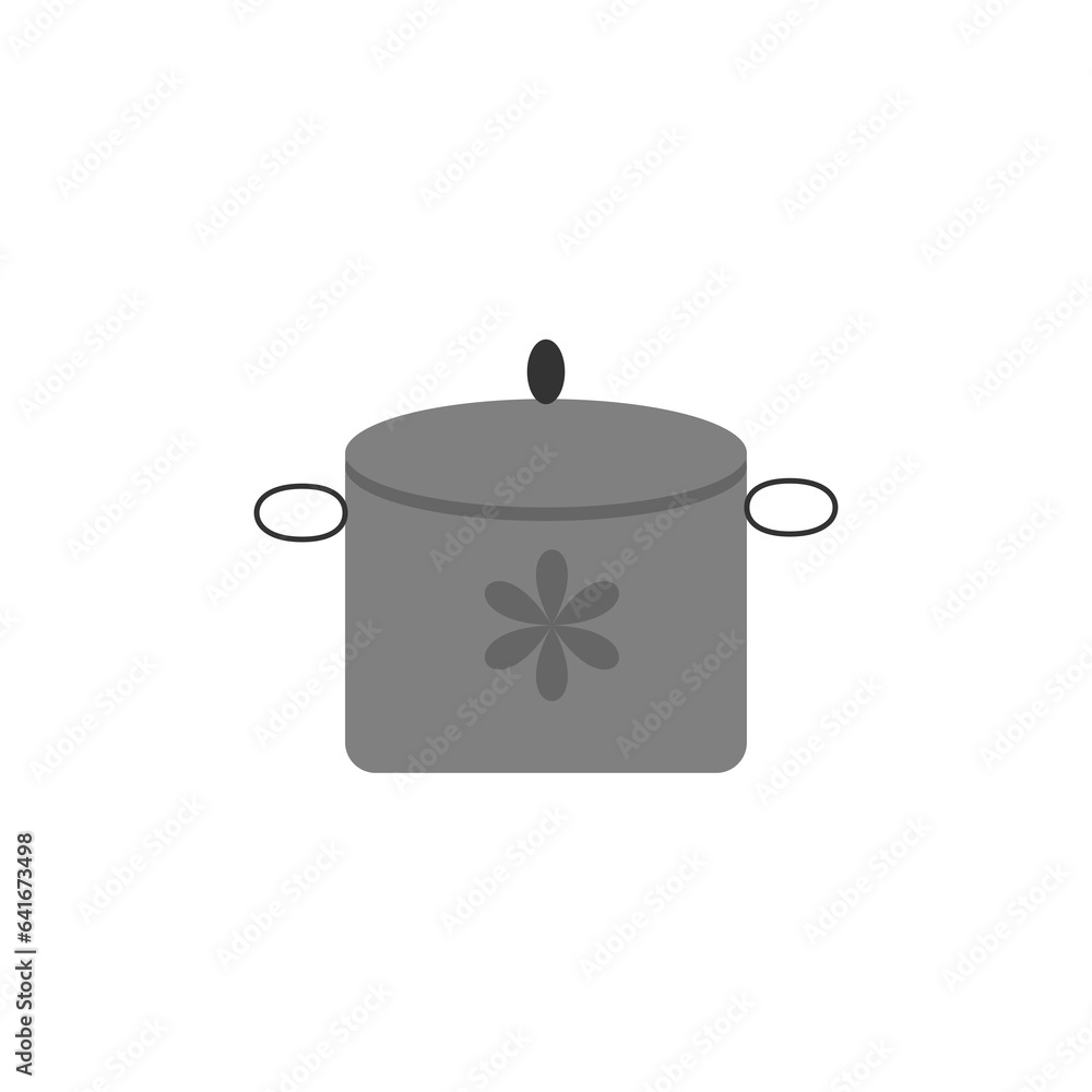 grey pot on a white background grey pot on a white background