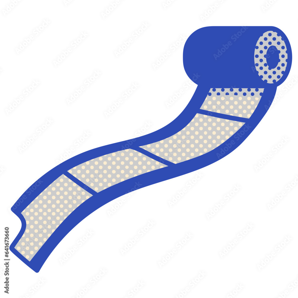 Film roll line filled illustration Film roll line filled illustration