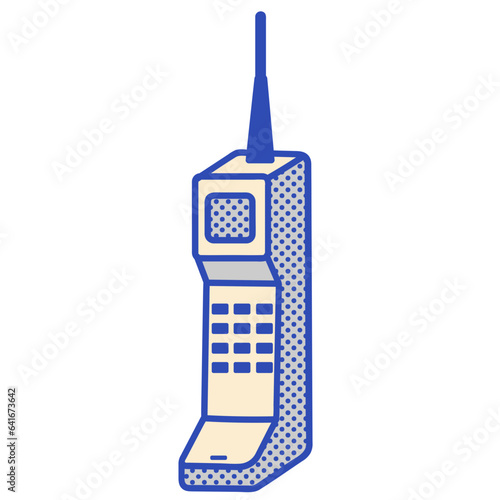 Brick phone line filled illustration