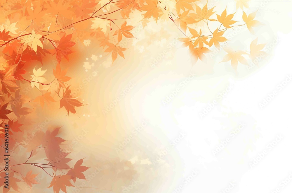 美しい紅葉の背景イラスト 