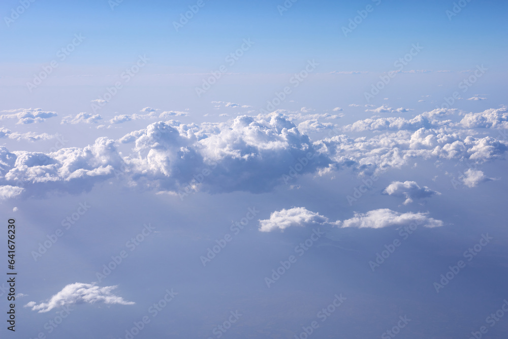 Clouds, view from the plane window Clouds, view from the plane window