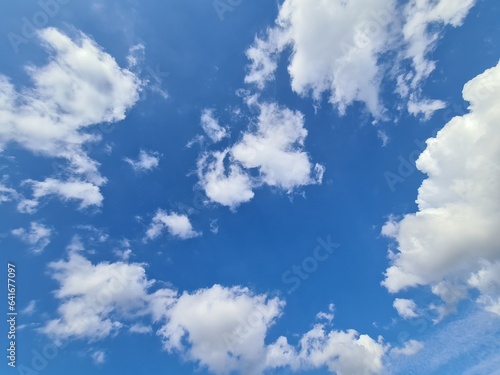 clear blue sky and clouds