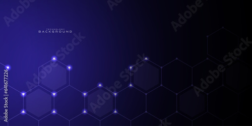 abstract background with connected hexagon dots