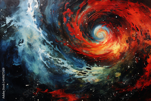 Abstract representation of swirling galaxies and celestial bodies, evoking the sense of vastness and interconnectedness that love embodies, love and creation