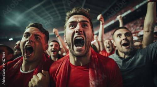 A group of passionate fans roar in excitement as the football season kicks off with a thrilling game 