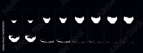 Water drooping animation. 2d cartoon water drooping motion. Raindrop classic animated effect.