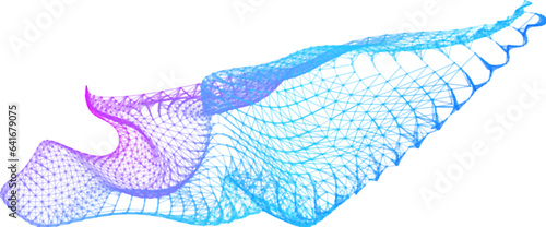 Network lines. Net wave information flow. Scientific paradigm solutions future. Forward vision progress. Big data cells deep development analysis. foresight conference background banner.