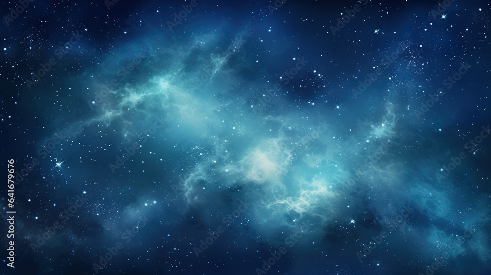 Obraz premium a space filled with lots of stars and a blue sky. generative ai