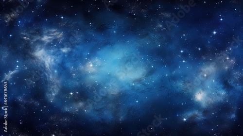  a blue space filled with lots of stars and a black background. generative ai
