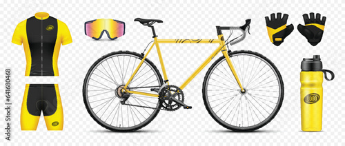 Realistic Bicycle Set
