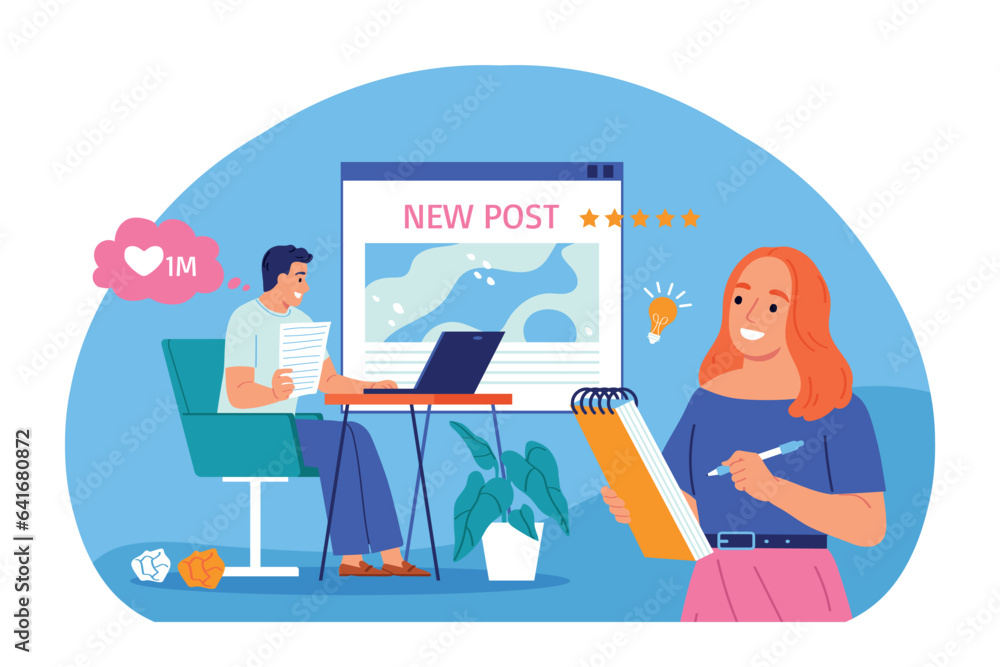 Flat Copywriting Concept Flat Copywriting Concept