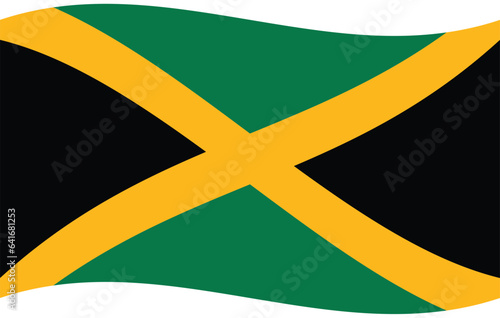 Jamaica flag wave. Jamaica flag. Flag of Jamaica
