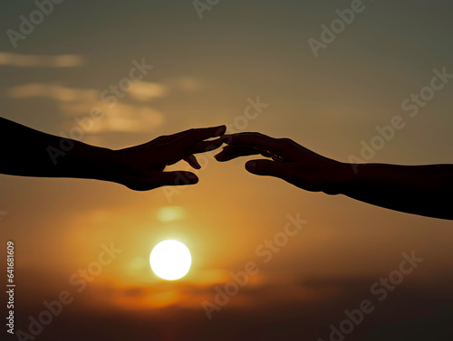 Silhouette of a Helping Hand: Embracing International Day of Peace and Friendship