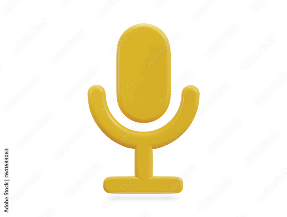 3d podcast microphone icon 3d podcast microphone icon