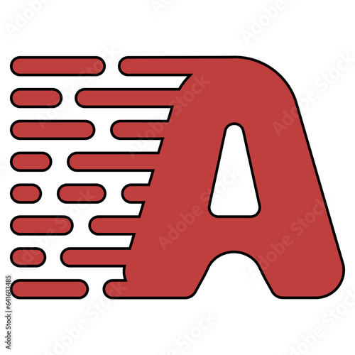 Letter a logo fast speed move letter a fast symbol