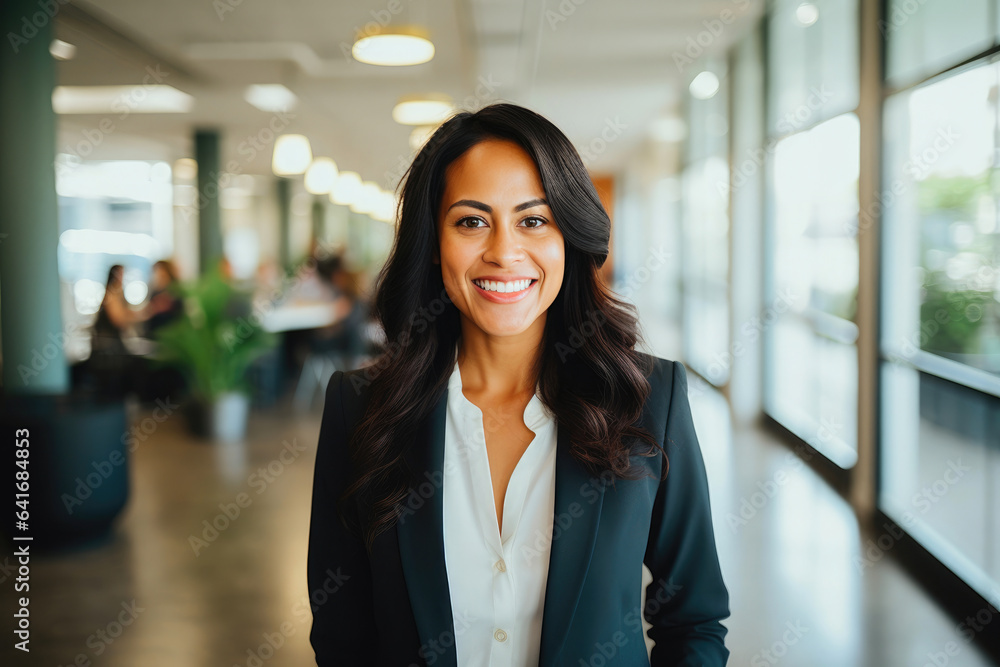 45-Year-Old Hispanic Woman Realtor at Work 45-Year-Old Hispanic Woman Realtor at Work