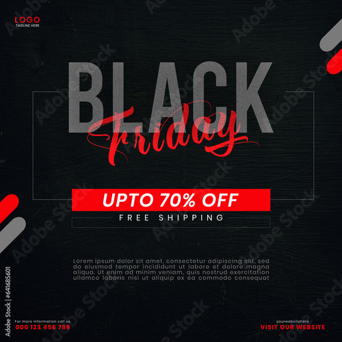 Black Friday Sale banner Cover Template Design photo