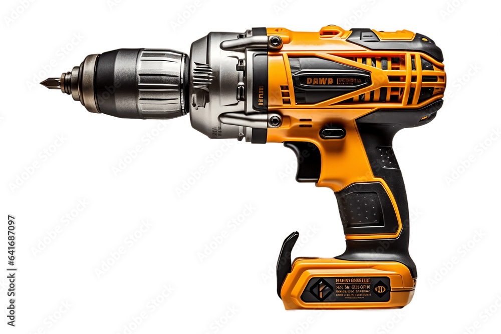 Electric Impact Wrench with a Transparent Background. AI
