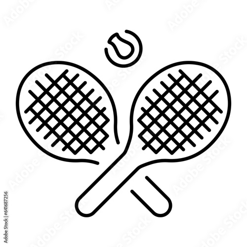 tennis icon isolated on white background, vector illustration.