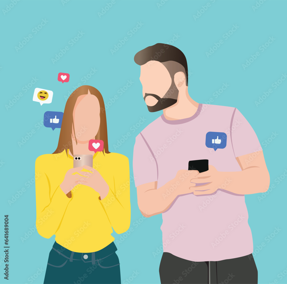 Increase your social media followers with successful marketing strategies: people on social media in vector Increase your social media followers with successful marketing strategies: people on social media in vector