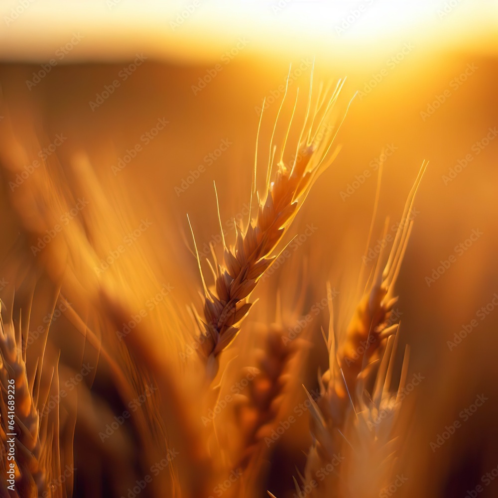 Closeup field wheat sun setting background panoramic technology review prairie landscaping golden Closeup field wheat sun setting background panoramic technology review prairie landscaping golden