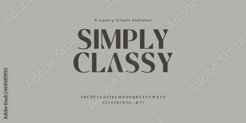 Simply Classy minimalist elegant luxury alphabet font suitable for branding, logo, etc.