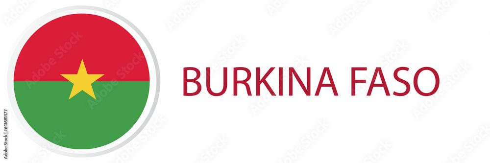 Burkina Faso flag in web button, button icons. Burkina Faso flag in web button, button icons.