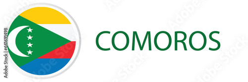 Free Download Comoros flag in web button, button icons. - GFXLoad