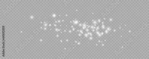 Canvastavla Realistic white star dust light effect isolated on transparent